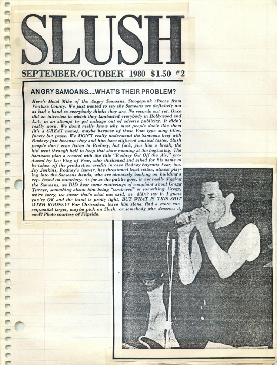 ANGRY SAMOANS Metal Mike Scrapbook 1980 – P.J. Galligan on Lead Guitar Page 25